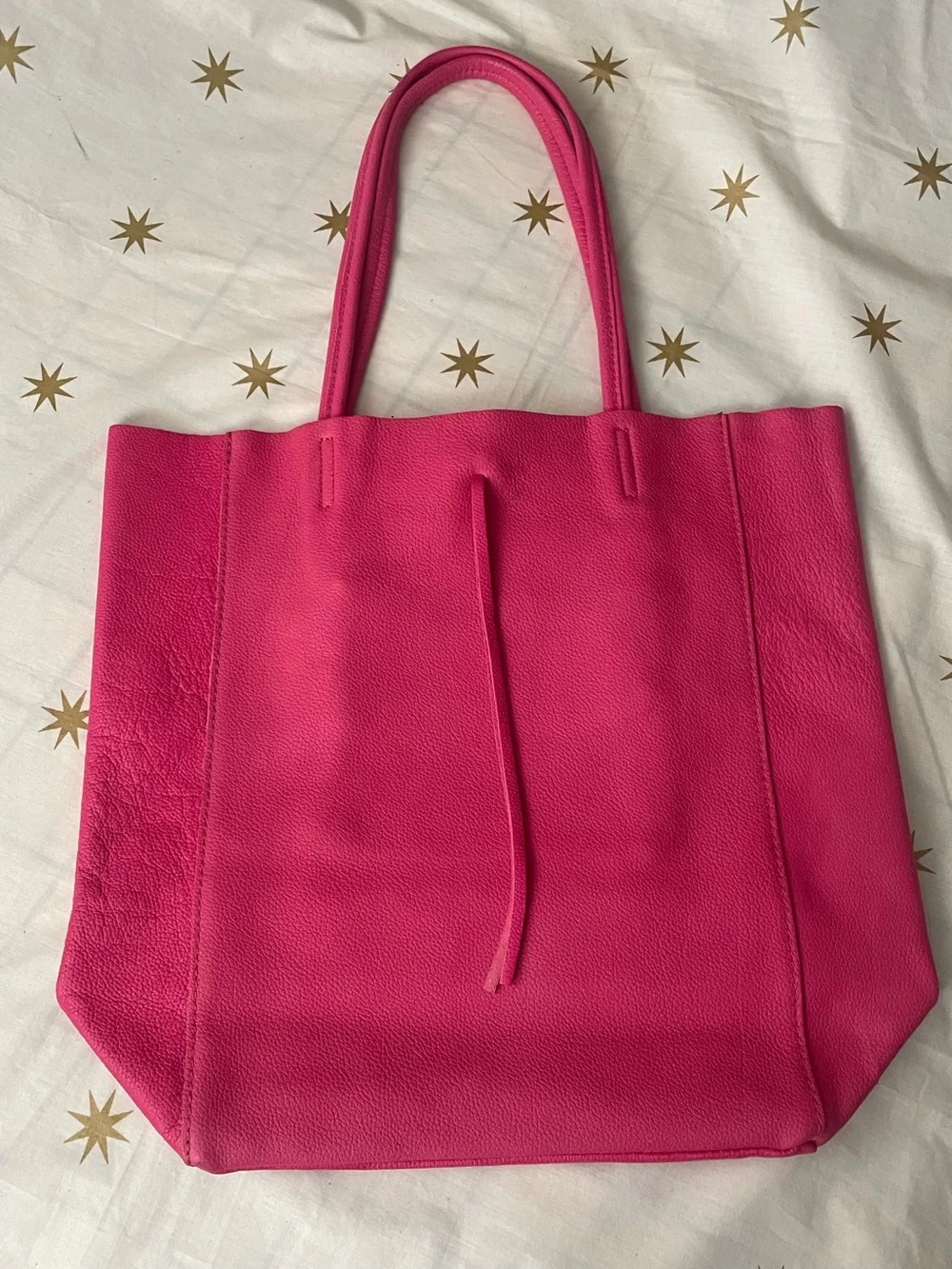 Borse in Pelle Pink Pebbled Leather Tote Bag